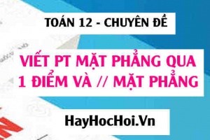 Cách viết phương trình mặt phẳng đi qua điểm A (qua 1 điểm) và song song với mặt phẳng trong Oxyz - Toán 12 chuyên đề